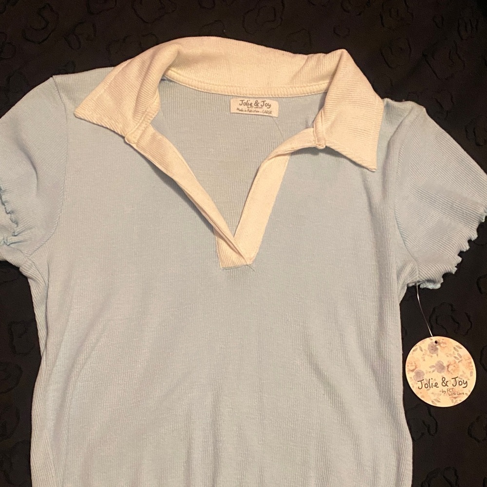 Jolie & Joy Light Blue Crop Top